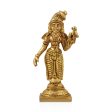 Meenakshi Amman Statue - 3.5 Inches | Meenakshi Brass Idol  Antique Finish Meenakshi Statue for Pooja For Sale