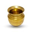 Brass Lota - 4 x 4 Inches | Kalash  Pooja Pot  Chombu for Home  170 Gms Approx Online Hot Sale