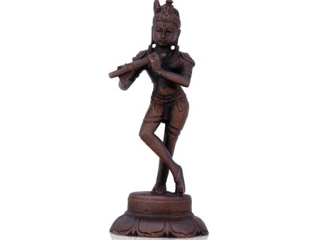 Krishnan Statue - 4 x 1.5 Inches | Copper idol  Krishna Idol for Pooja  170 Gms Approx For Cheap