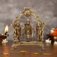 Ram Darbar Statue with Arch - 7 x 5.5 Inches | Brass Statue  Ram Darbar Murti for Pooja  1.092 Kgs Approx on Sale