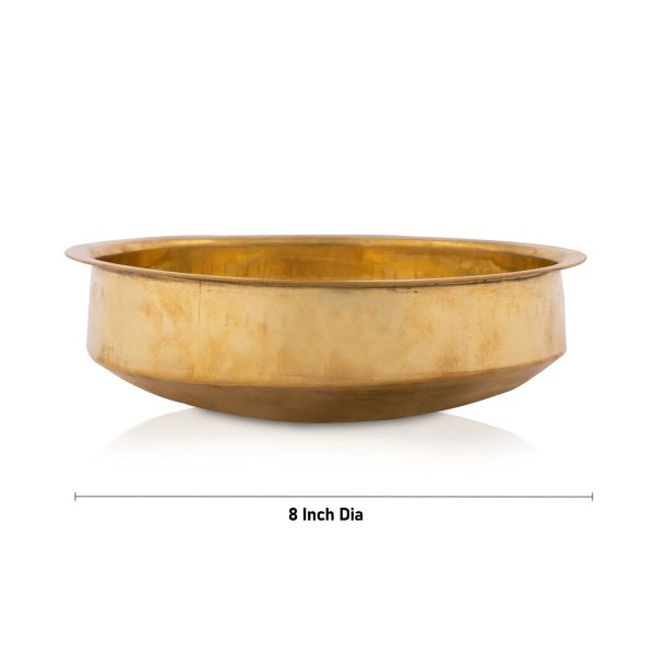 Brass Bowl - 8 Inches | Tharpana Chatti  Tarpana Chatti for Rituals  350 Gms Approx Discount