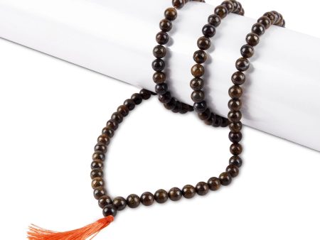 Bronzite Mala - 16 Inches | Gemstone Mala  Crystal Jewellery for Men & Women For Cheap