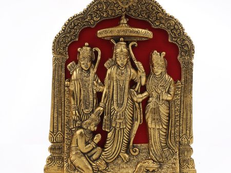 Ram Darbar Statue - 9 x 7 Inches | Aluminium Material  Ram Darbar Wall Hanging for Home  480 Gms Approx For Discount