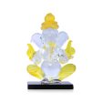 Ganesh Murti - 3 x 2 Inches | Glass Vinayaka Idol  2 In 1 Ganpati Murti  Colour Ganesha Idol for Pooja Supply