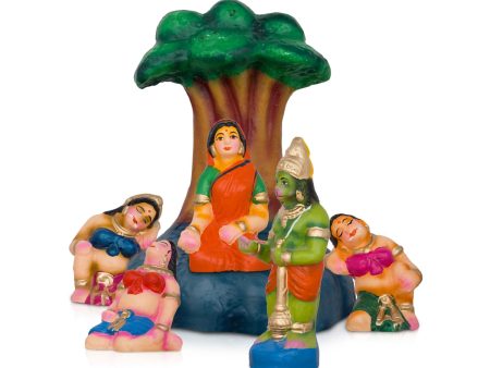 Kanaiyazhi Clay Golu Bommai Set - 9 x 7 Inches | Giri Golu Doll  Navaratri Golu Bomma Gombe Bommai Online now