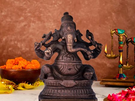 Ganesha Murti Statue - 1.5 x 1 Inches| Copper Idol  Vinayaka Idol for Pooja  40 Gms Approx Supply