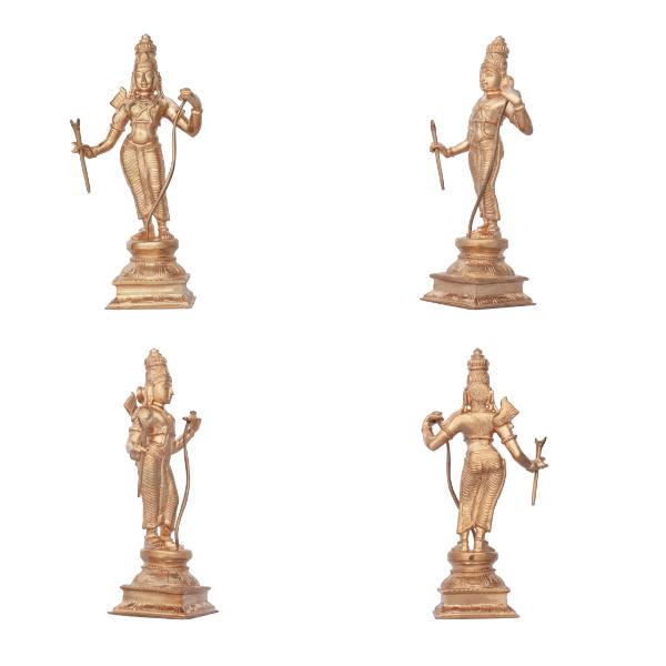 Ram Darbar Murti - 6 Inches | Panchaloha Statue  Ram Darbar Idol for Pooja  1.350 Kgs Approx Online