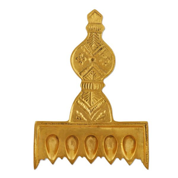 Brass Aarti - 4.5 x 6 Inches | Pancha Arathi  Udupi Aarti for Pooja  190 Gms Approx Sale