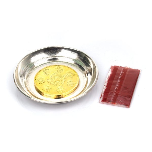 Brass Plate - 2.5 Inches | Ashtalakshmi Plate with Kumkum  Pooja Plate for Home For Discount